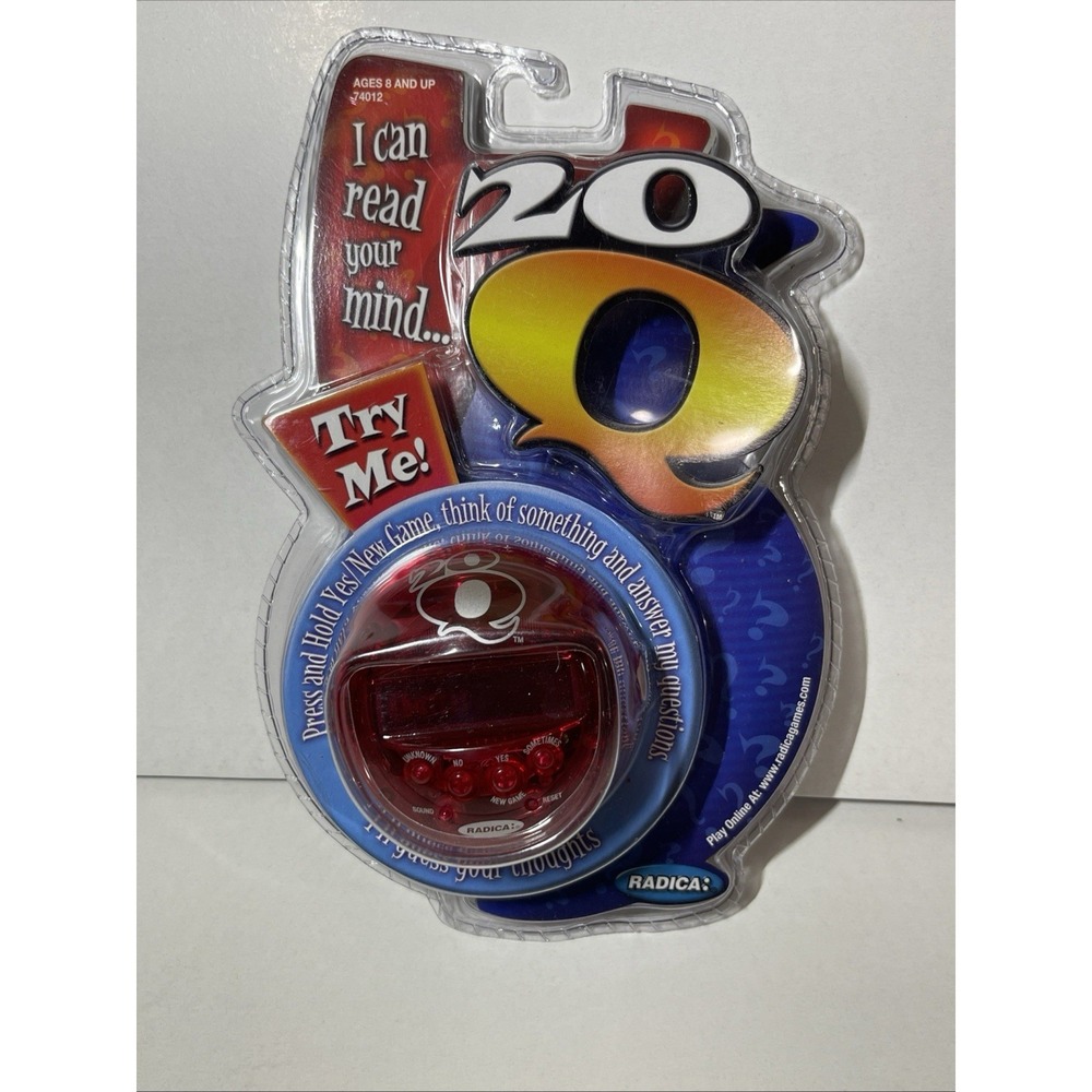 Radica 20Q Electronic Handheld Game Twenty Questions - New Sealed - 2003 Red